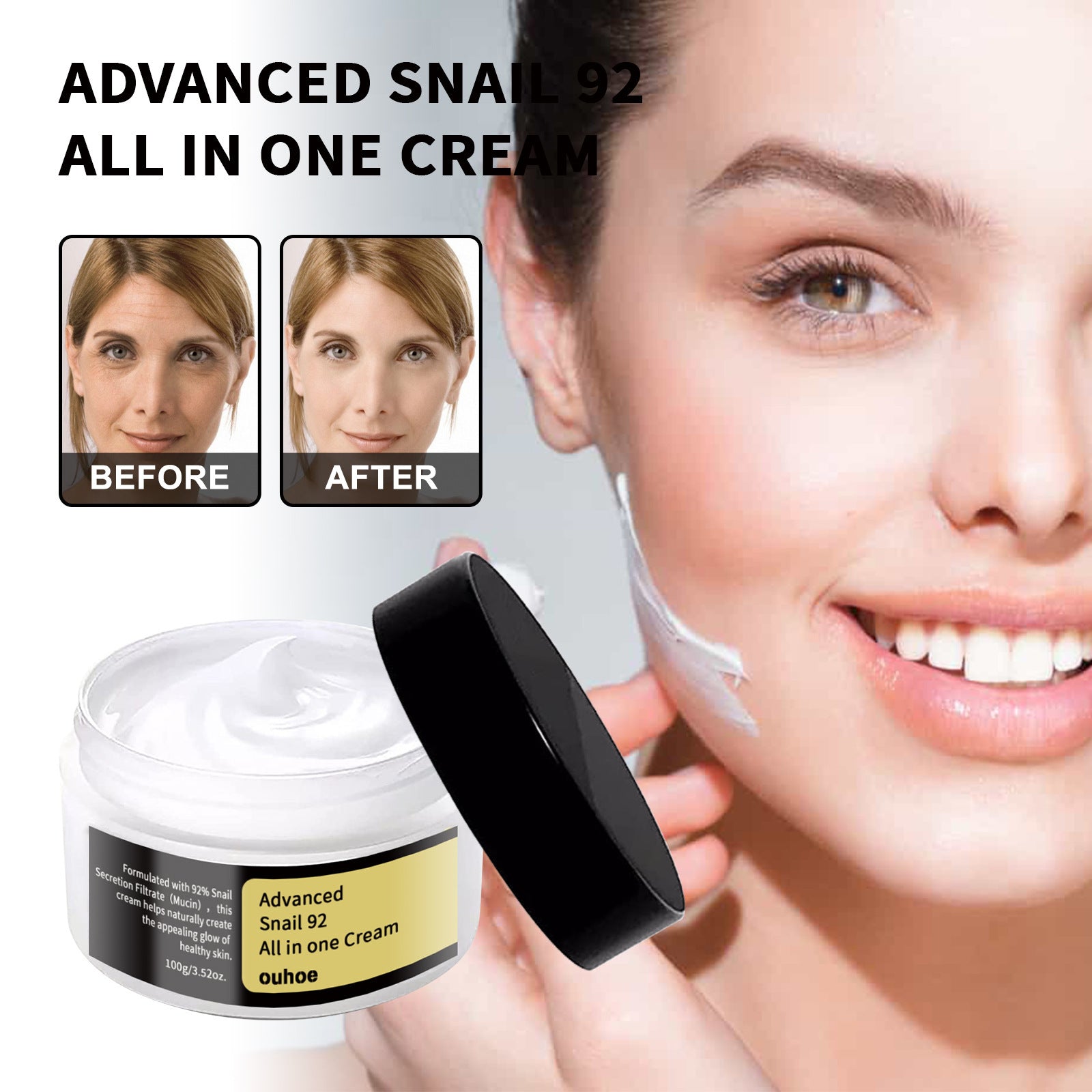 Snail Cream Fading Wrinkle French Lines Replenishment Firming Skin Anti-Aging Snail Cream Fading Wrinkle French Lines Replenishment Firming Skin Anti-Aging